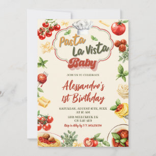Pasta La Vista Baby Birthday Invitation