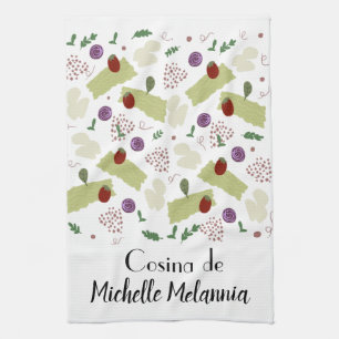 Pasta Lasagne Soup Dinner Lovers Chef Tea Towel