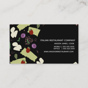 Pasta Lasagne Soup Dinner Restaurant Business Card