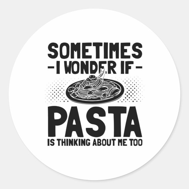 Pasta Lover | Spaghetti Bolognese Gift Idea Classic Round Sticker (Front)