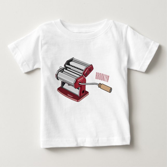 Pasta maker cartoon illustration  baby T-Shirt (Front)
