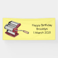 Pasta maker cartoon illustration