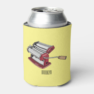 Pasta maker cartoon illustration  can cooler