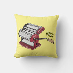 Pasta maker cartoon illustration cushion