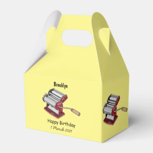 Pasta maker cartoon illustration favour box