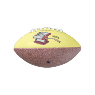 Pasta maker cartoon illustration football