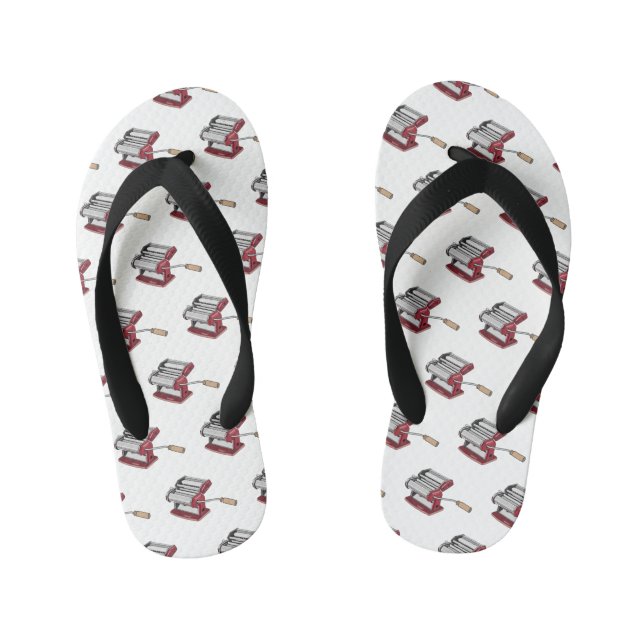 Pasta maker cartoon illustration  kid's thongs (Footbed)