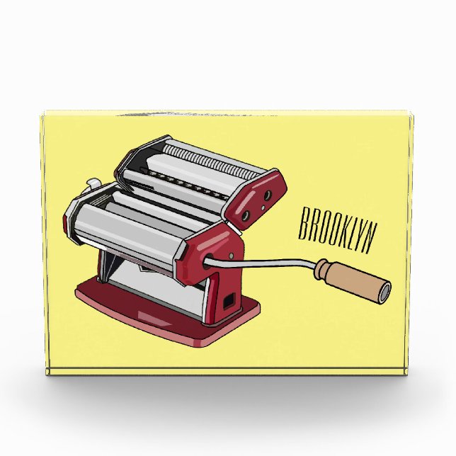 Pasta maker cartoon illustration  photo block (Front)