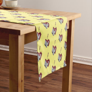 Pasta maker cartoon illustration  short table runner