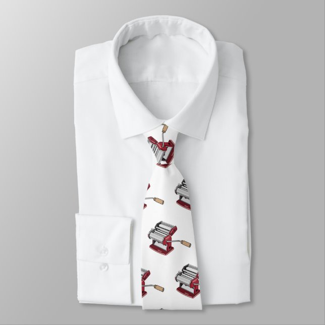 Pasta maker cartoon illustration  tie (Tied)