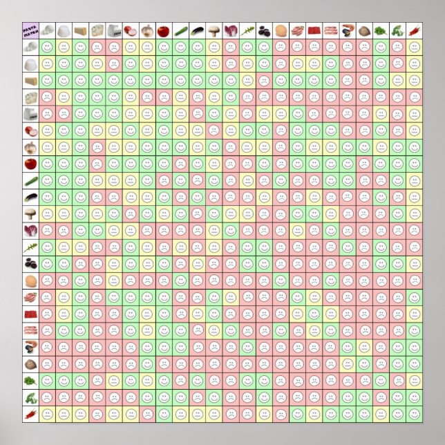 Pasta match 2 17 x 17 poster (Front)