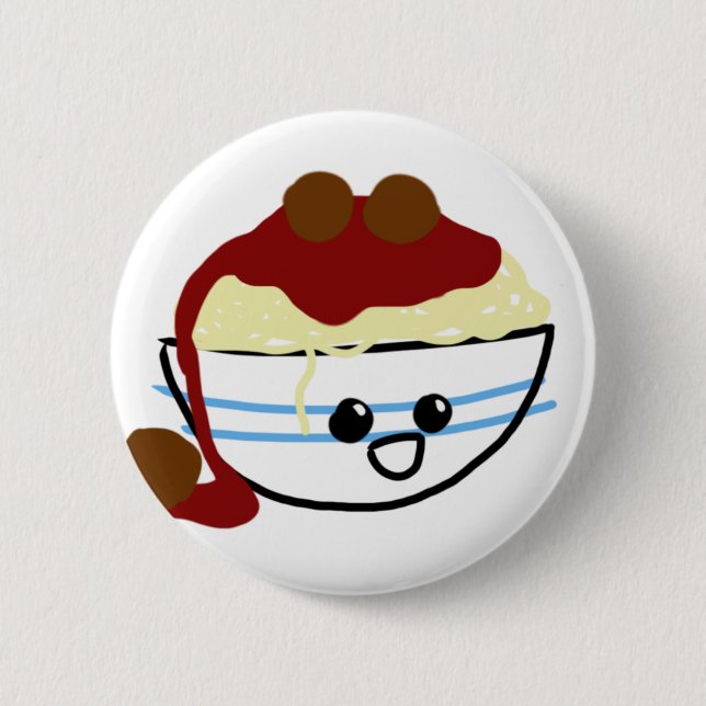Pasta & Meatballs 6 Cm Round Badge (Front)