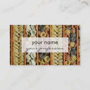 pasta noodles photograph business card