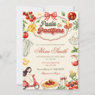 Pasta & Pacifiers Baby Shower Invitation