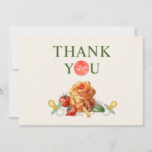Pasta & Pacifiers Baby Shower Thank You Card