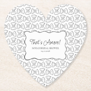 Pasta Pattern That's Amore Italian Bridal Shower Paper Coaster