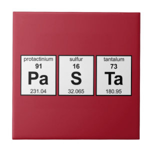 PaSTa Periodic Table Ceramic Tile