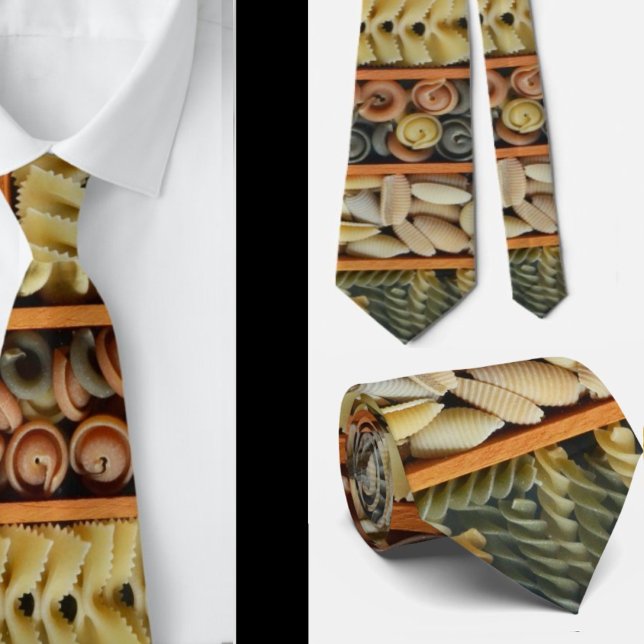 Pasta Pizza Italian Restaurant Waiter Neckties (Creator Uploaded)