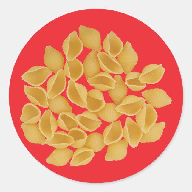 Pasta Shells Classic Round Sticker (Front)