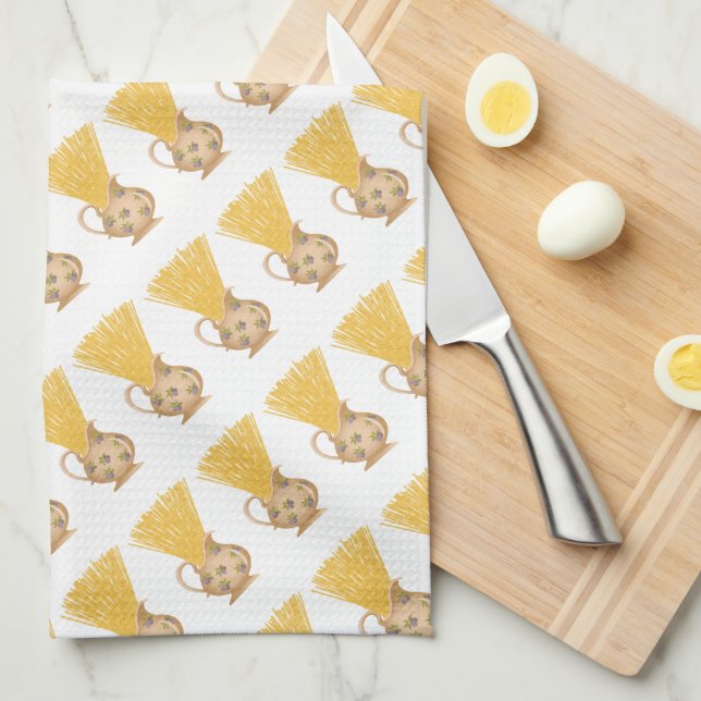 Pasta Tea Towel (Quarter Fold)