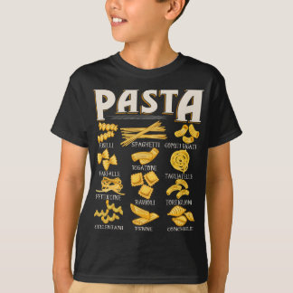 Pasta Types - Italian Food Pasta Lover Foodie Spag T-Shirt