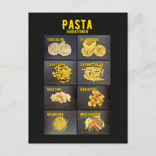 Pasta Variationen Italienisches Restaurant Zutaten Postcard