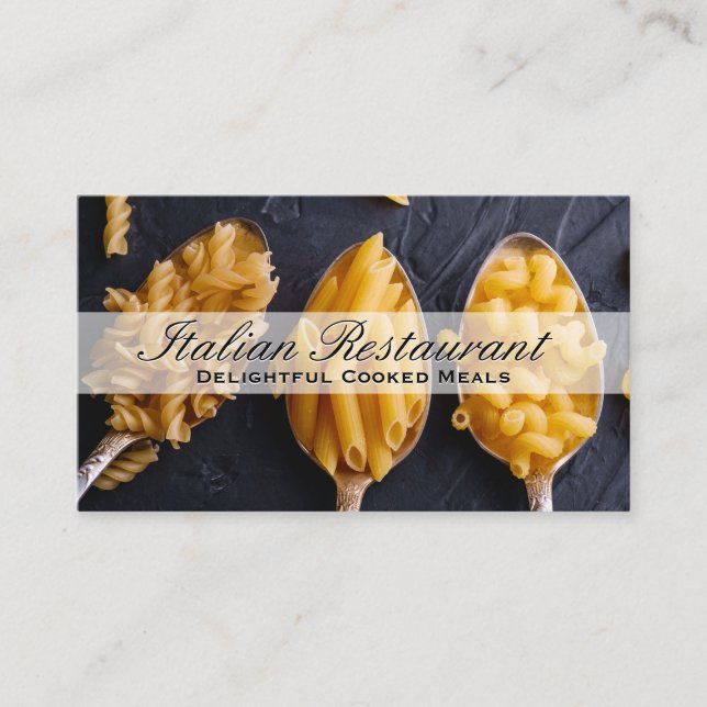 Pastas on Spoons Business Card (Front)