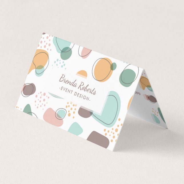 Paste Colours Organic Shapes Pattern Business Card (Front)