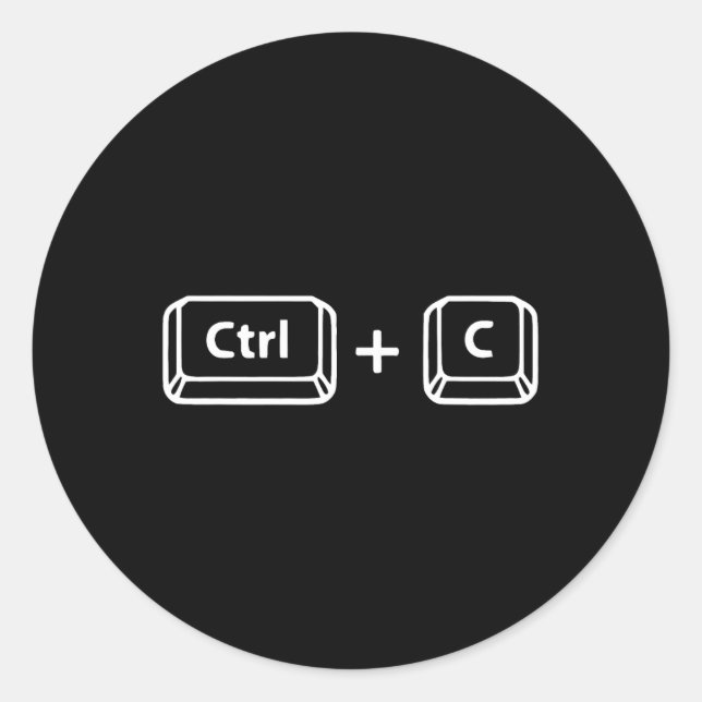 Paste Ctrl C Ctrl V Dad Son Happy Father39s Day Fa Classic Round Sticker (Front)
