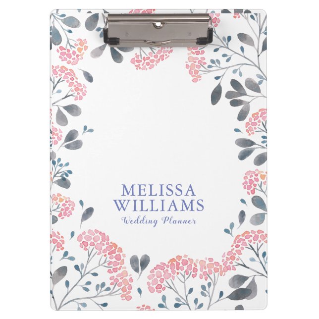 Paste Pink Flowers Frame Clipboard (Front)
