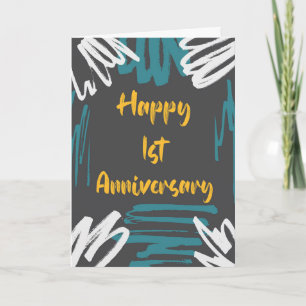 Pastel 1st Anniversary Card
