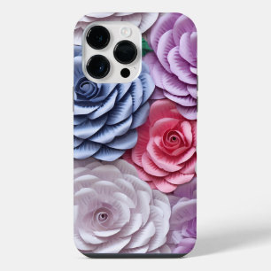 PASTEL 3-D PAPER LOOK GARDENIA FLOWERS iPhone 14 PRO MAX CASE