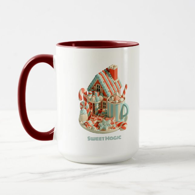 Pastel 3D Candy House Sweet Magic Mug (Left)