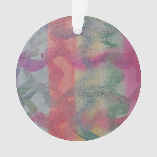 Pastel Abstract Art Acrylic Ornament (Front)