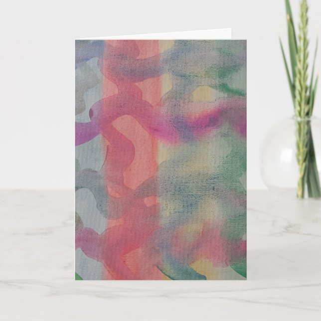 Pastel Abstract Art  Card (Front)