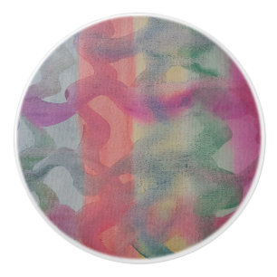 Pastel Abstract Art Ceramic Knob