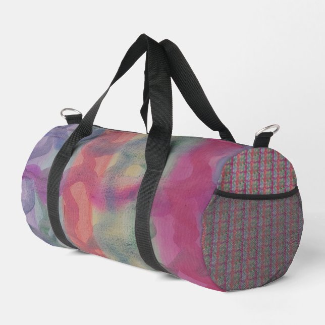 Pastel Abstract Art  Duffle Bag (Right Corner)