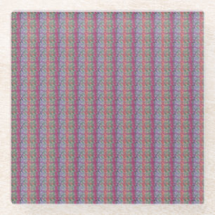 Pastel Abstract Art Glass Coaster