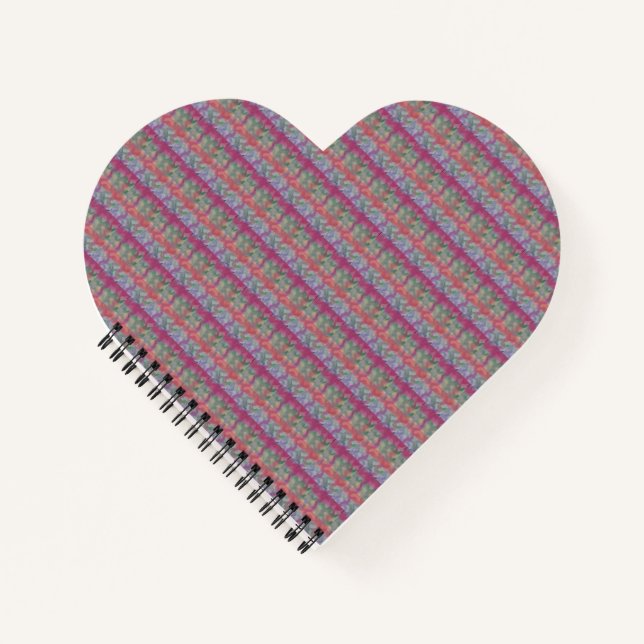 Pastel Abstract Art Heart Notebook (Front)
