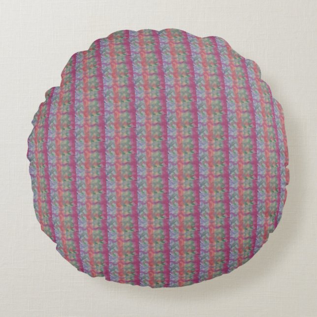 Pastel Abstract Art  Round Cushion (Front)