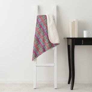 Pastel Abstract Art Sherpa Blanket