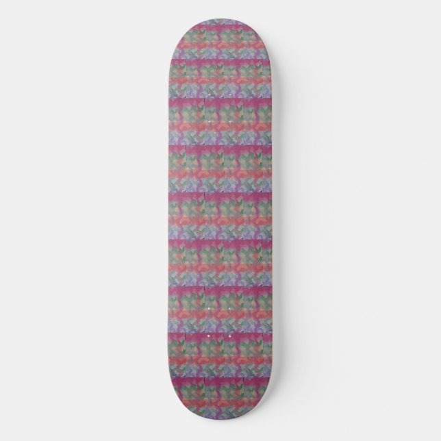Pastel Abstract Art Skateboard (Front)