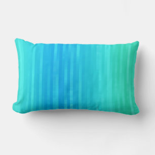 Pastel Abstract Art Teal Turquoise Blue Green Lumbar Cushion