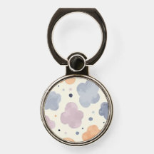 Pastel Abstract Blob Pattern Phone Ring Holder
