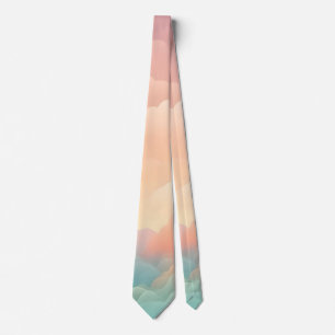 Pastel Abstract Cloud Gradient Necktie Soft Artist
