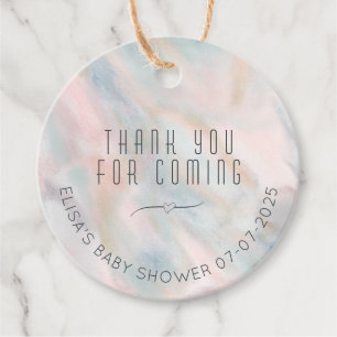 Pastel Abstract Elegant Chic CUSTOM BABY SHOWER Favour Tags