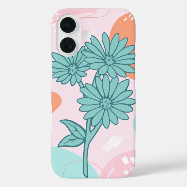 Pastel Abstract Floral Case-Mate iPhone Case (Back)