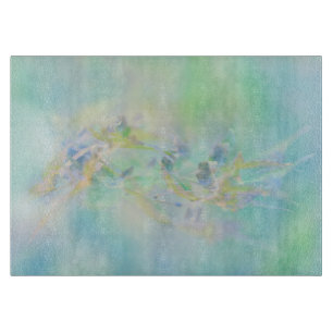 Pastel Abstract Floral Pattern Cutting Board