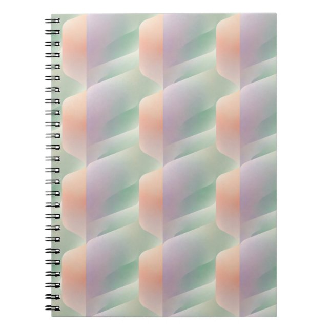 Pastel Abstract Gradient Soft Colour Aesthetic Notebook (Front)