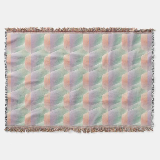 Pastel Abstract Gradient Soft Colour Aesthetic Throw Blanket (Front)